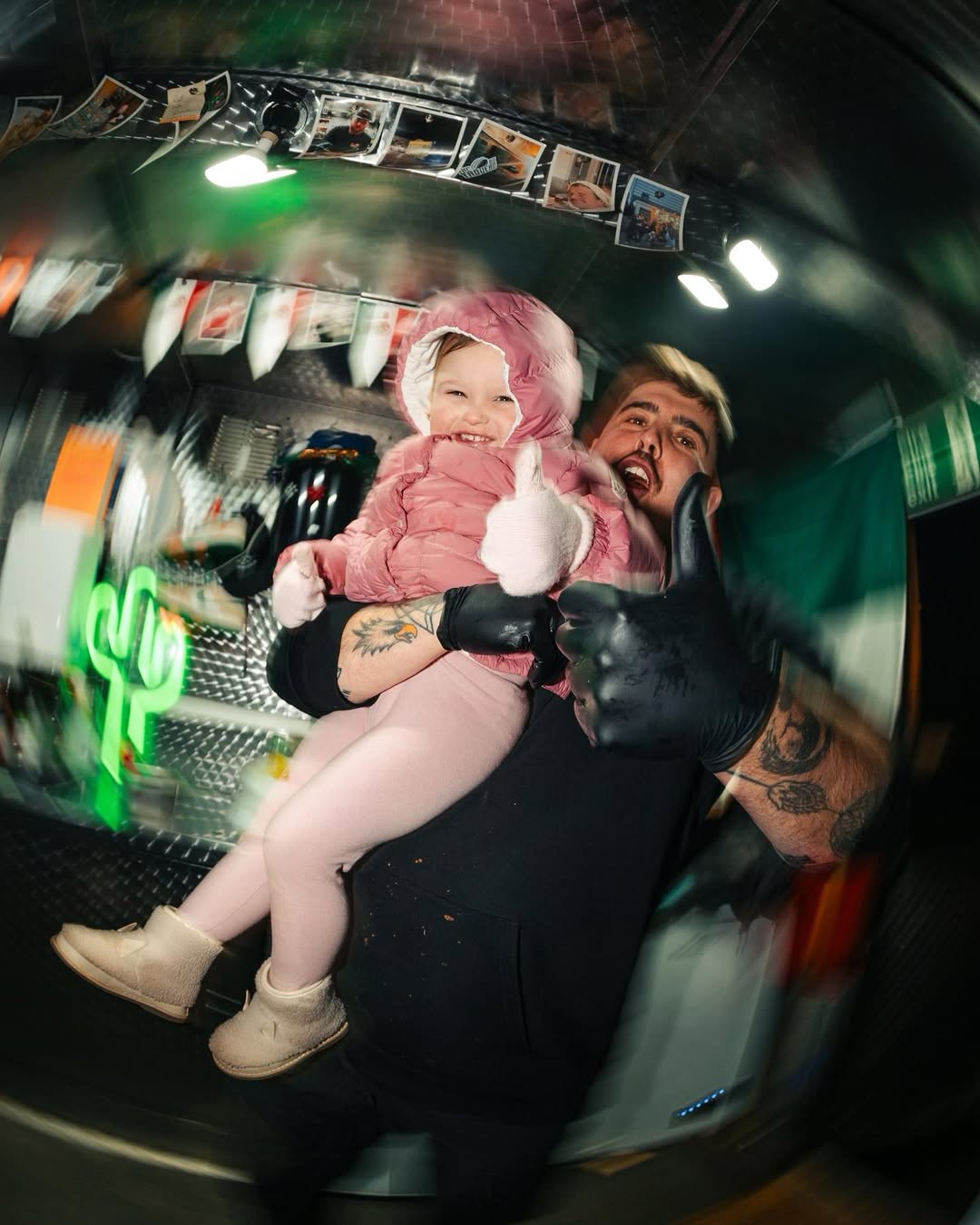 Kid giving thumbs up