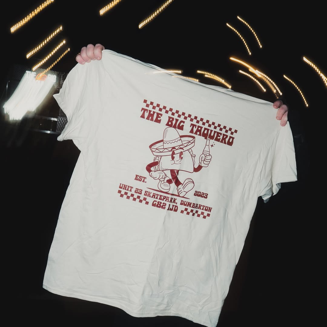 Taquero Mascot Tee – White